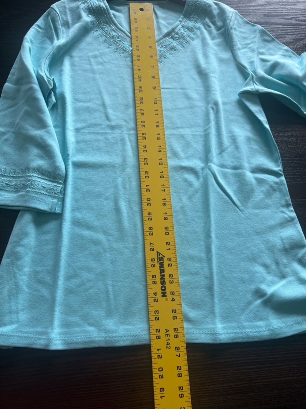 Light Aqua Women's Tunic Top - QVC - Picture 10 of 12